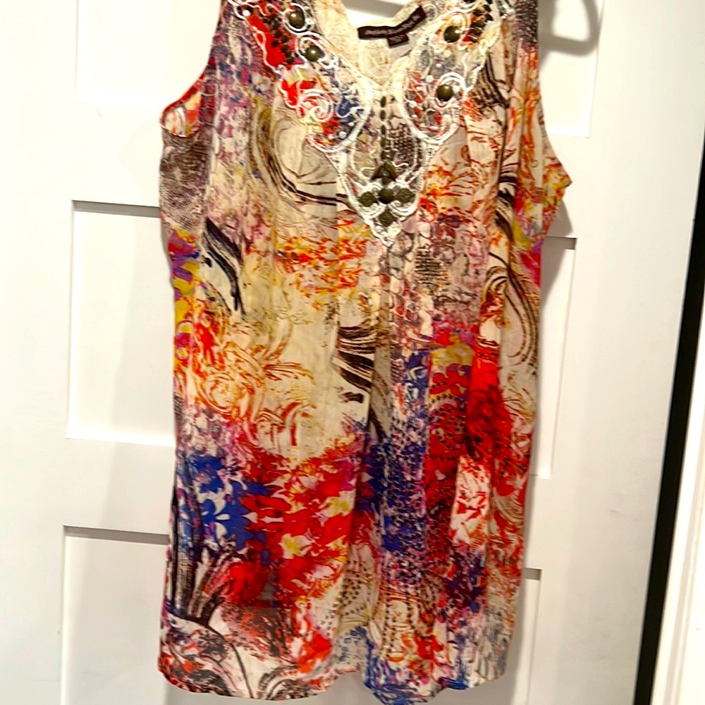 Darling long floral top 3X